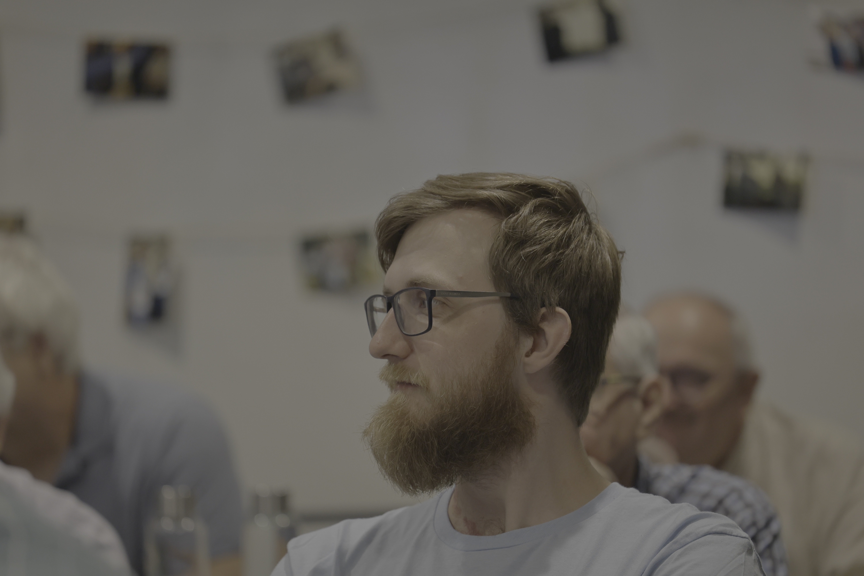 Me listening to one of the interesting talks